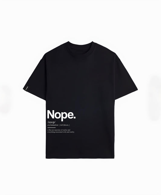 Polera Manga Corta Hombre - NOPE Black
