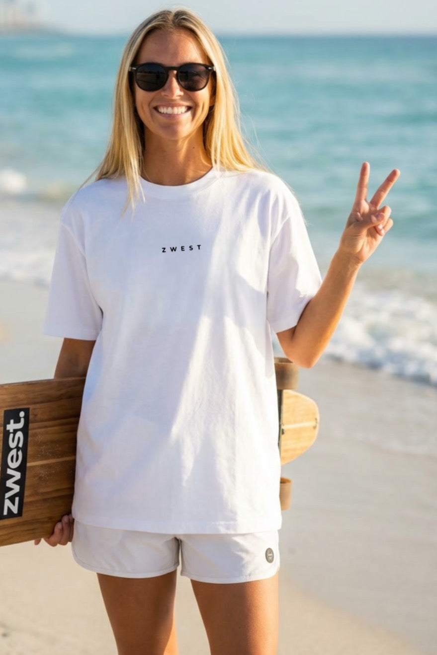Polera Manga Corta Mujer - Minimal White