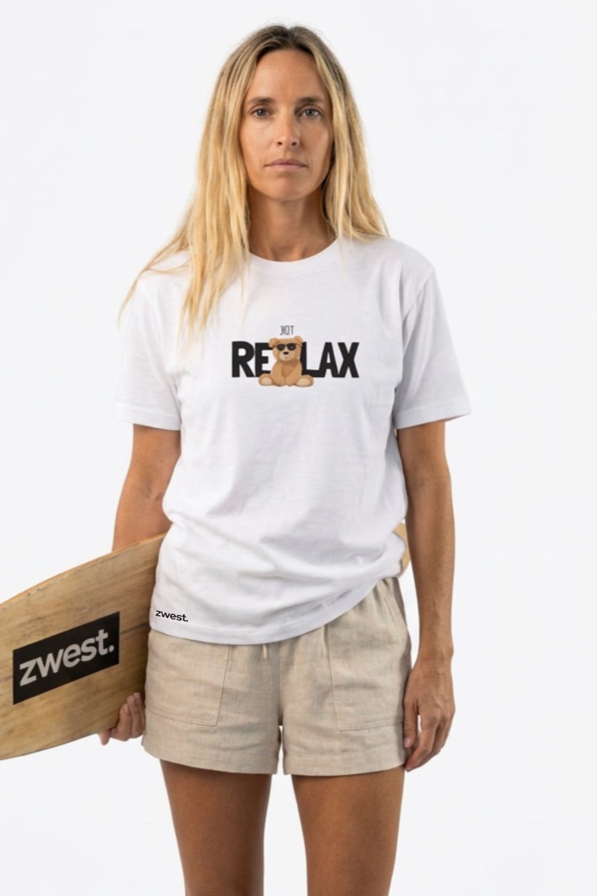 Polera Manga Corta Mujer - Relax White