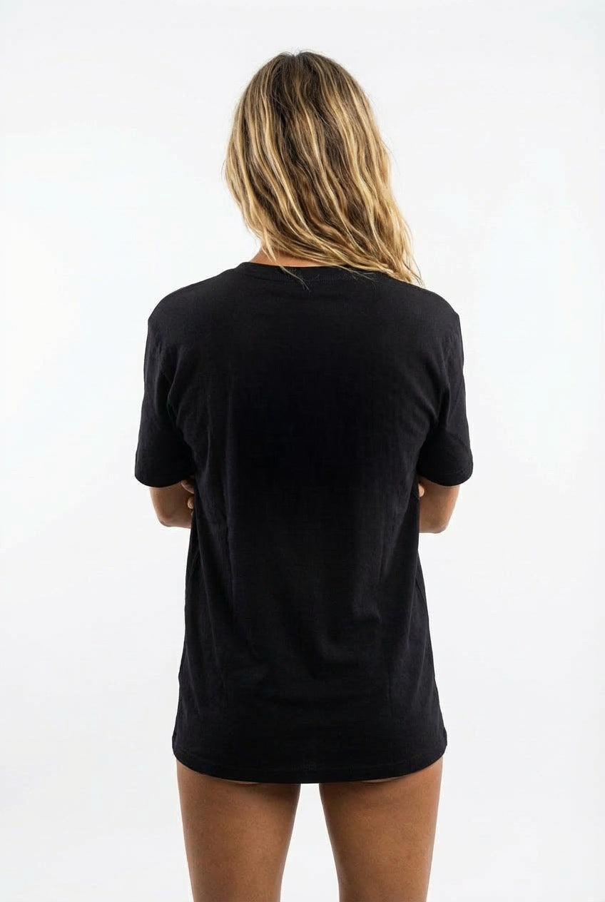 Polera Manga Corta Mujer - Palm Black