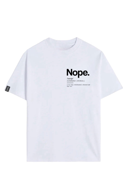 Polera Manga Corta Hombre - NOPE White