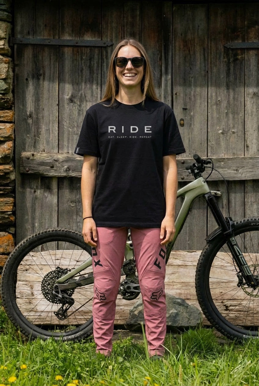 Polera Manga Corta Mujer - RIDE Black