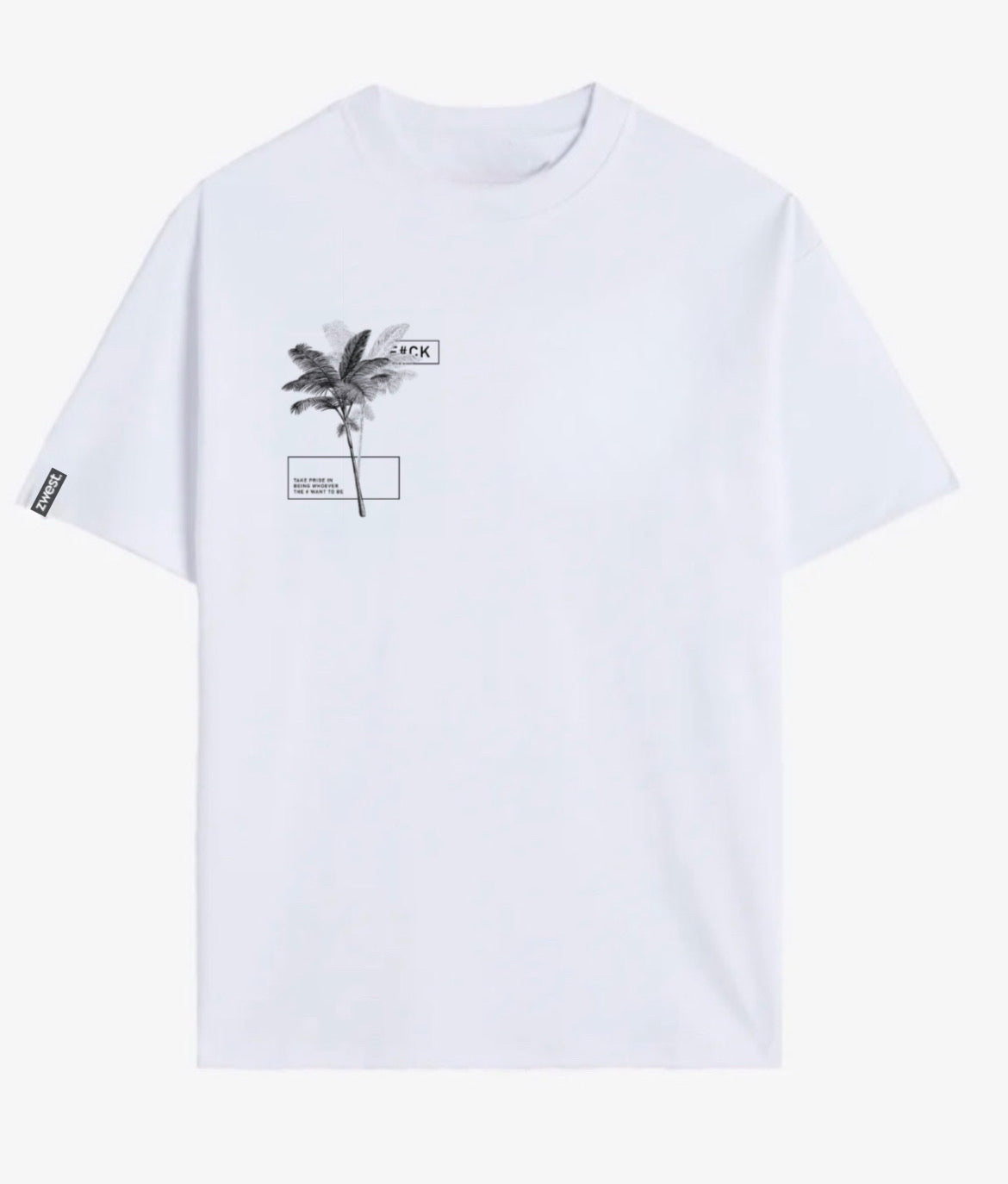 Polera Manga Corta Hombre - F#CK White
