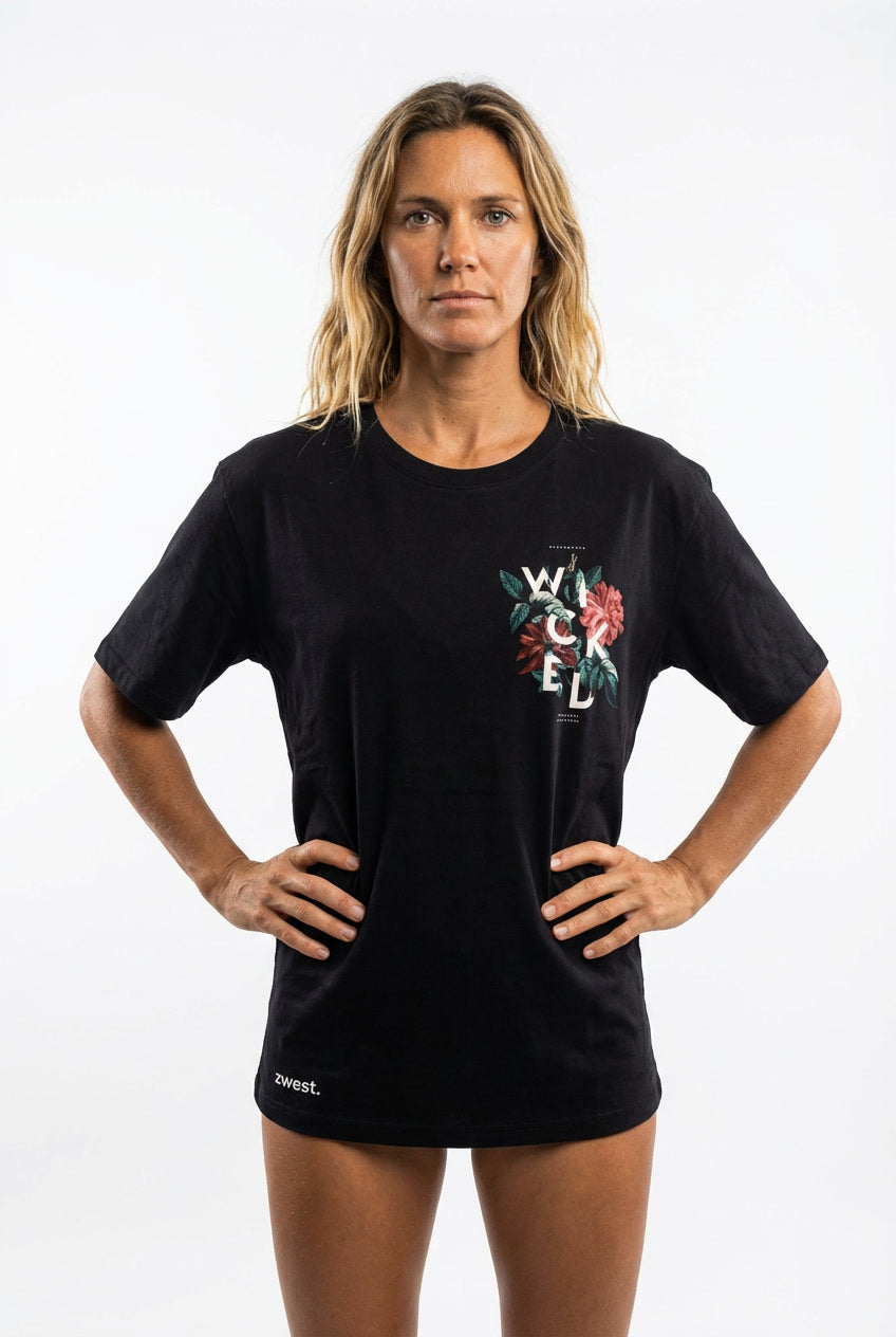 Polera Manga Corta Mujer - Wicked Black