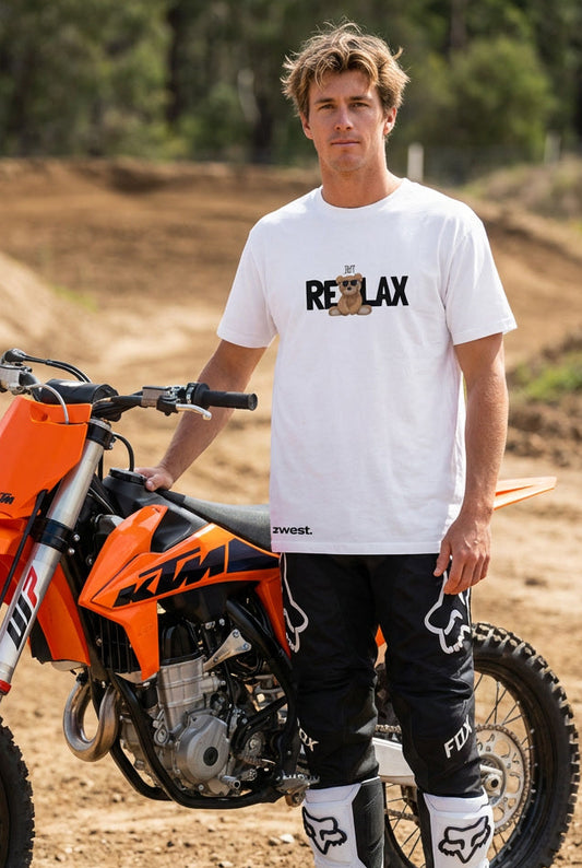 Polera Manga Corta Hombre - Relax White