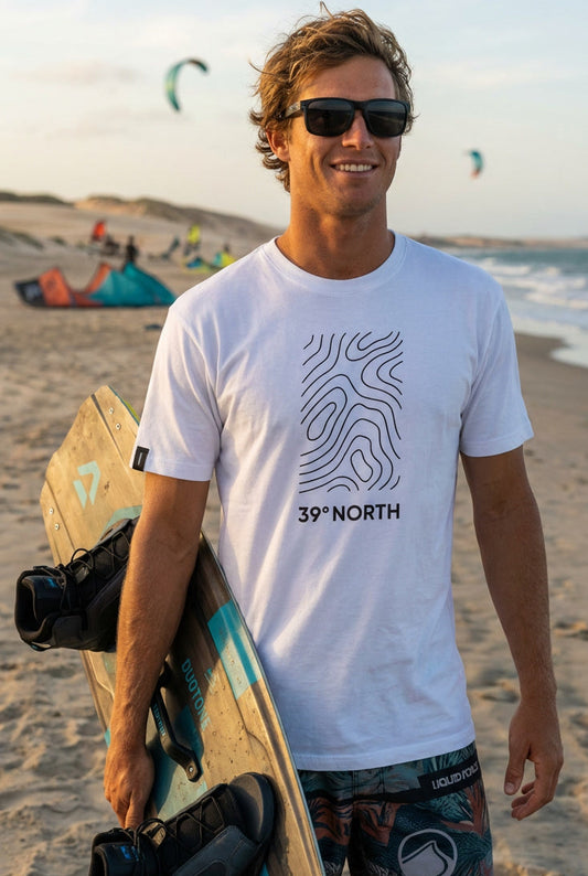 Polera Manga Corta Hombre - North White