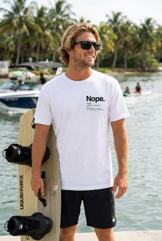Polera Manga Corta Hombre - NOPE White