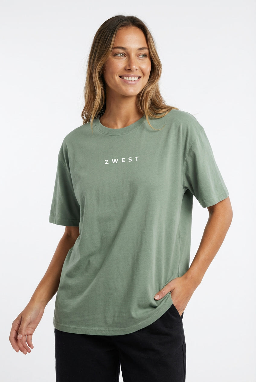 Polera Manga Corta Mujer - Minimal Sage