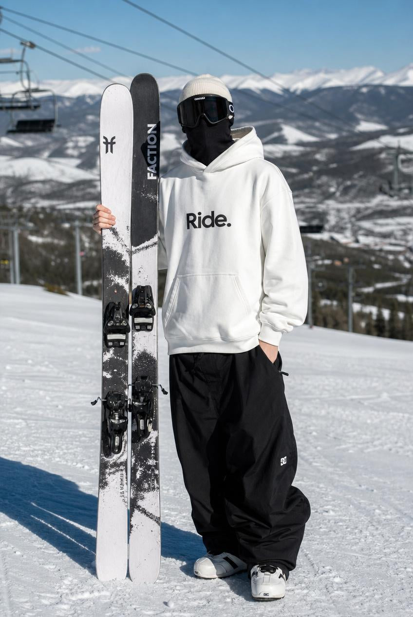 Polerón Ride White. Hombre